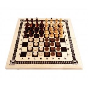 Игра 2 в 1 Шахматы, шашки (400*210*35) С-11а/В-6 